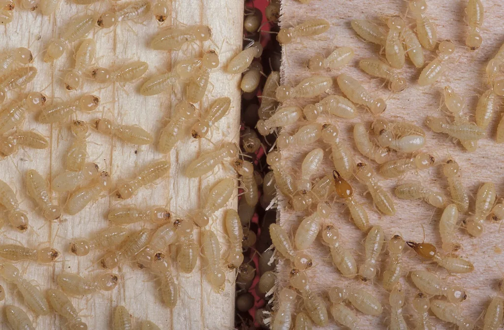 Subterranean termite workers packed into damaged wood — the hidden activity the licensed local termite pro you're matched with inspects for in Mobile AL