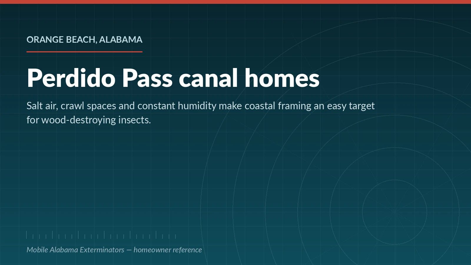 Reference panel on coastal pest pressure at Orange Beach, Alabama canal homes